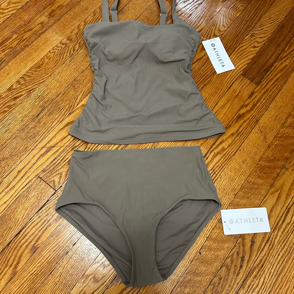 Athleta Brown Tankini Set
